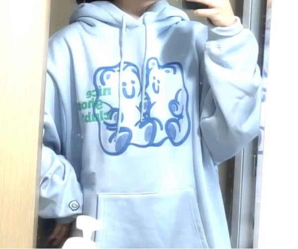 ★Nice Ghost Club★GUMI BEAR & LOGO HOODIE GUMMY BEAR & LOGO ZIP HOODIE[BROWN] - niceghostclub