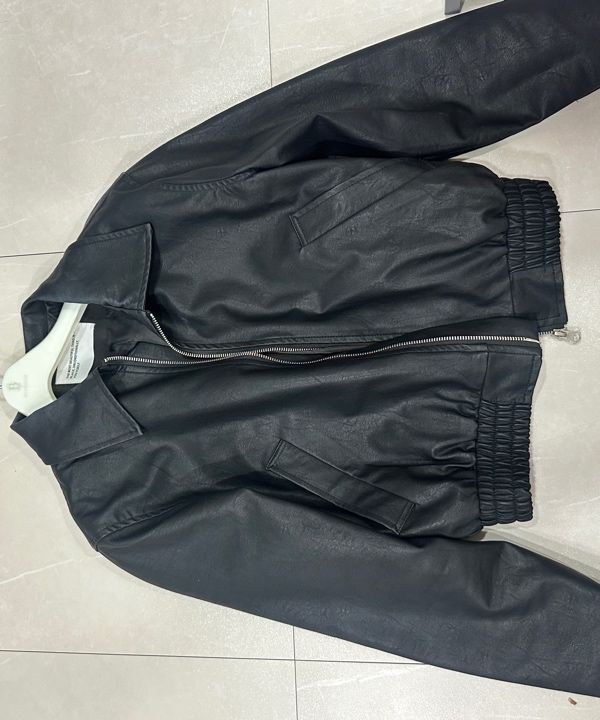 MUSINSA | PLACE STUDIO Leather Jumper Overfit Single Blue