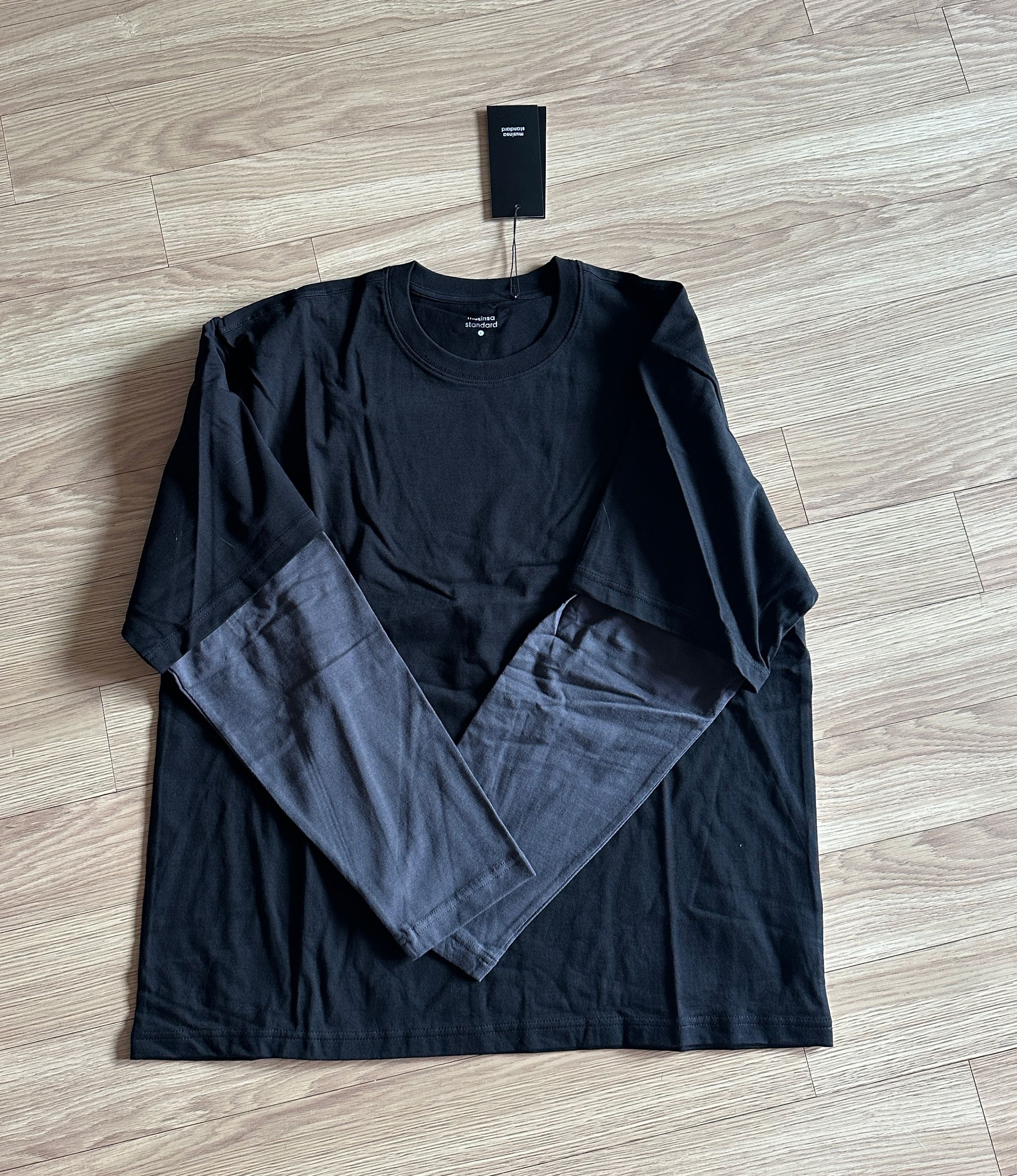 MUSINSA | MUSINSA STANDARD Oversized Crew Neck Layered Sleeve T