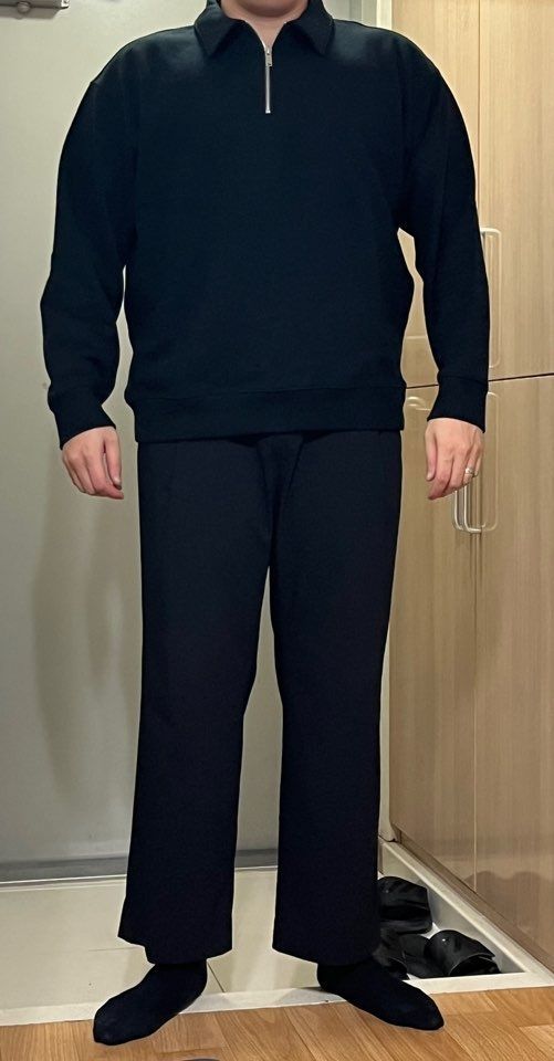 MUSINSA | MUSINSA STANDARD Oversized Collared Half Zip-up