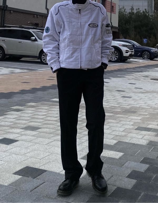 MUSINSA | NICE GHOST CLUB SHINING LOGO RACING JACKET_BLACK