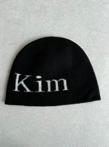 MUSINSA | MATIN KIM LOGO JACQUARD SHORT BEANIE IN BLACK