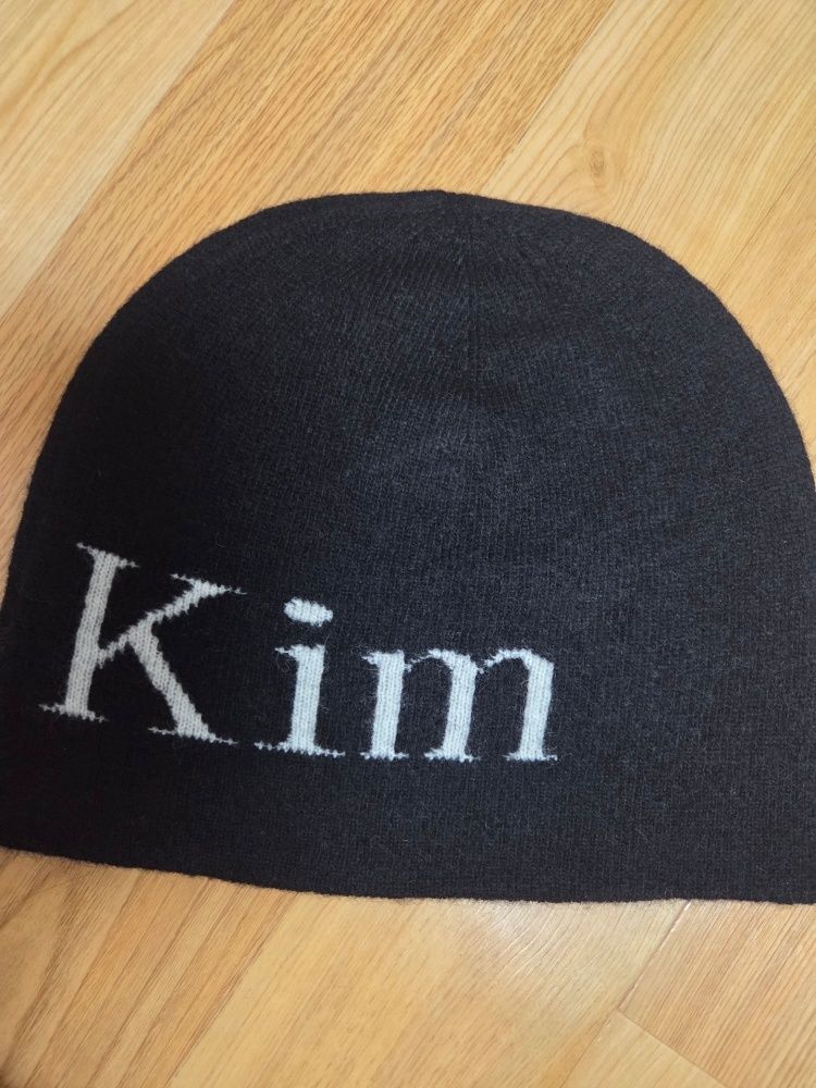 MUSINSA | MATIN KIM LOGO JACQUARD SHORT BEANIE IN BLACK