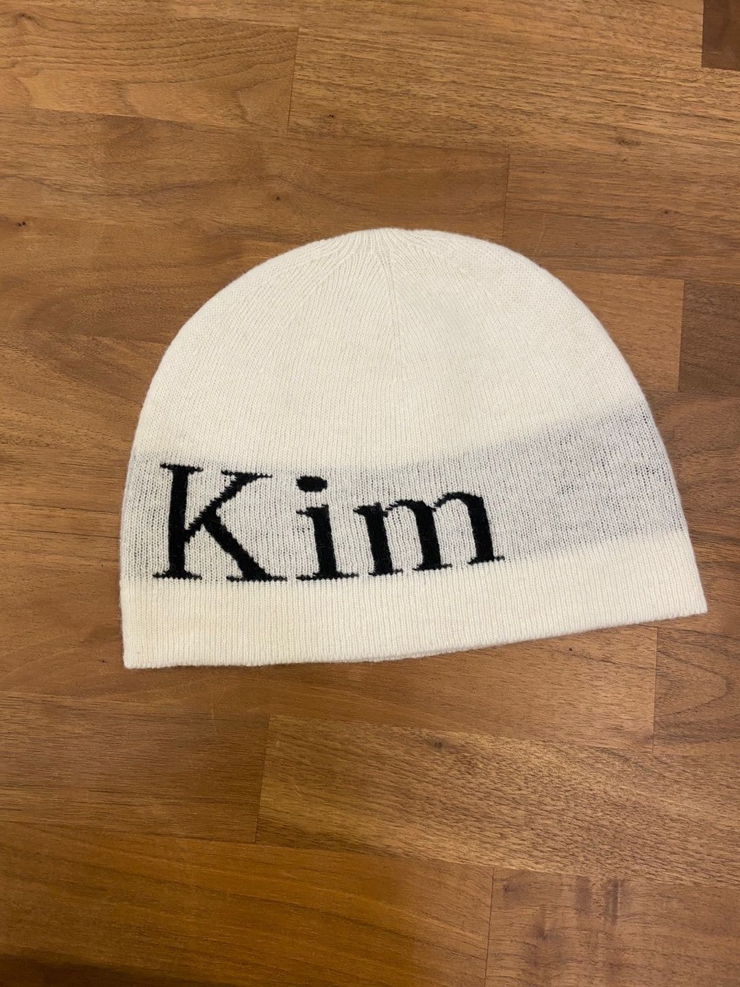 MUSINSA | MATIN KIM LOGO JACQUARD SHORT BEANIE IN WHITE