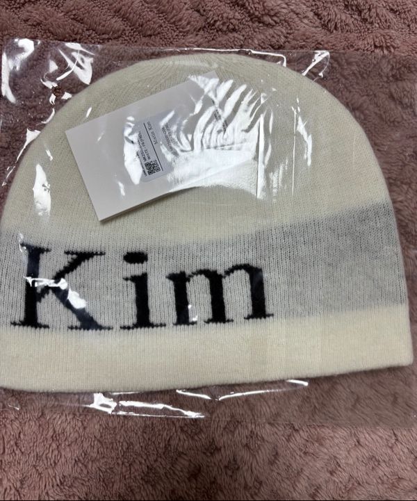 MUSINSA | MATIN KIM LOGO JACQUARD SHORT BEANIE IN WHITE