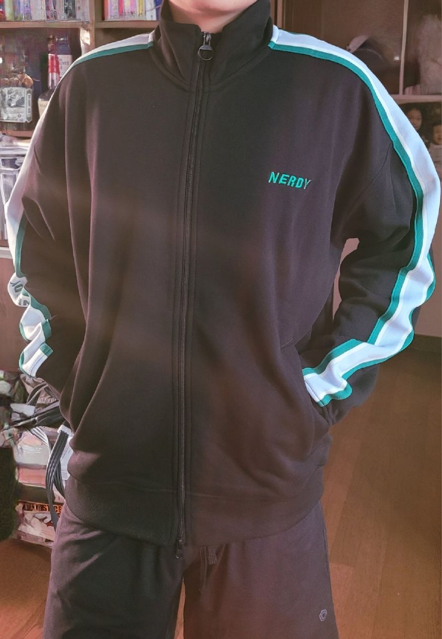 MUSINSA | NERDY Prism Track Top Dark Green