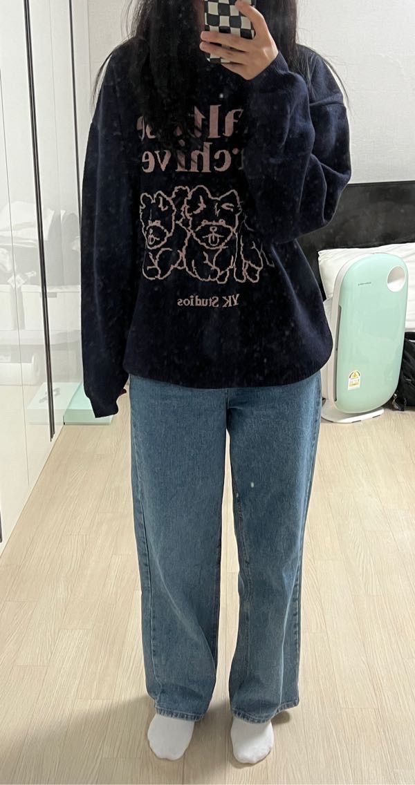 MUSINSA | WAI KEI Maltese Archive Line Graphic Knit Blue