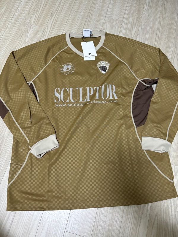MUSINSA | SCULPTOR Damier Soccer Jersey Damier Beige