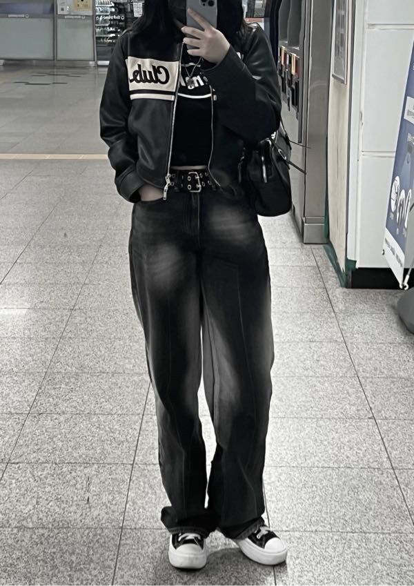 MUSINSA公式 | FANCY CLUB [NF] Bike Crop Leather Jacket