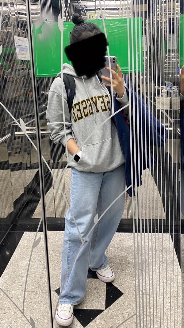 MUSINSA | YESEYESEE [22FW] Arch Logo Hoodie Grey