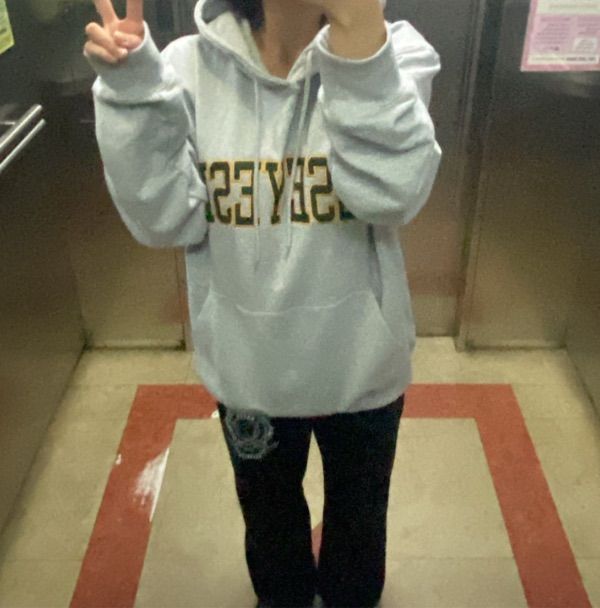 MUSINSA | YESEYESEE [22FW] Arch Logo Hoodie Grey