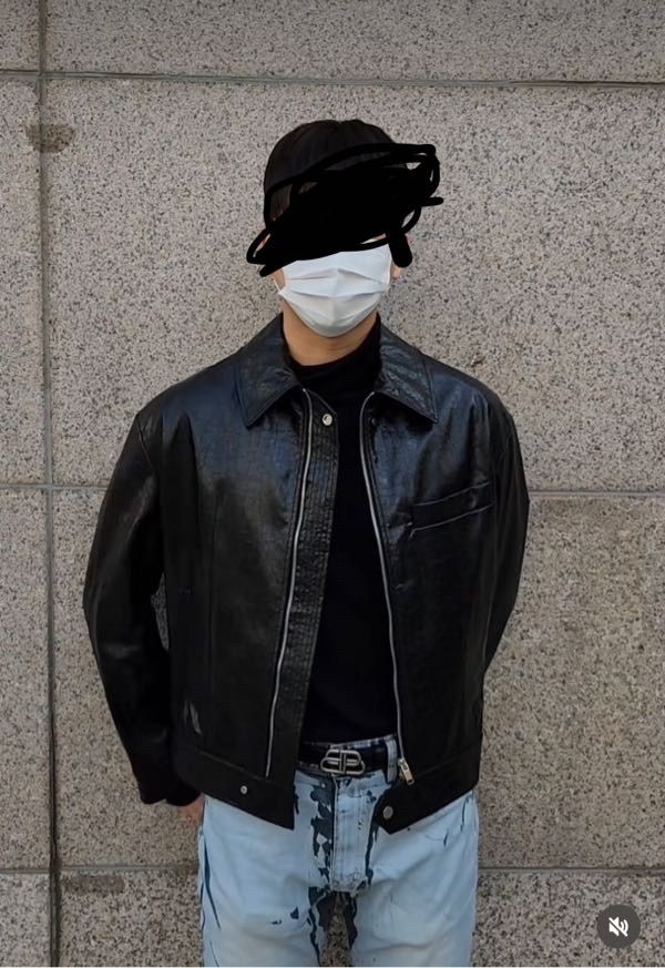 MUSINSA公式 | NOIRER クラックスキンクロップレザージャケット(ブラック)