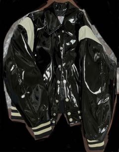 MUSINSA公式 | BIRTHDAYSUIT PATENT STADIUM JACKET (BLACK)