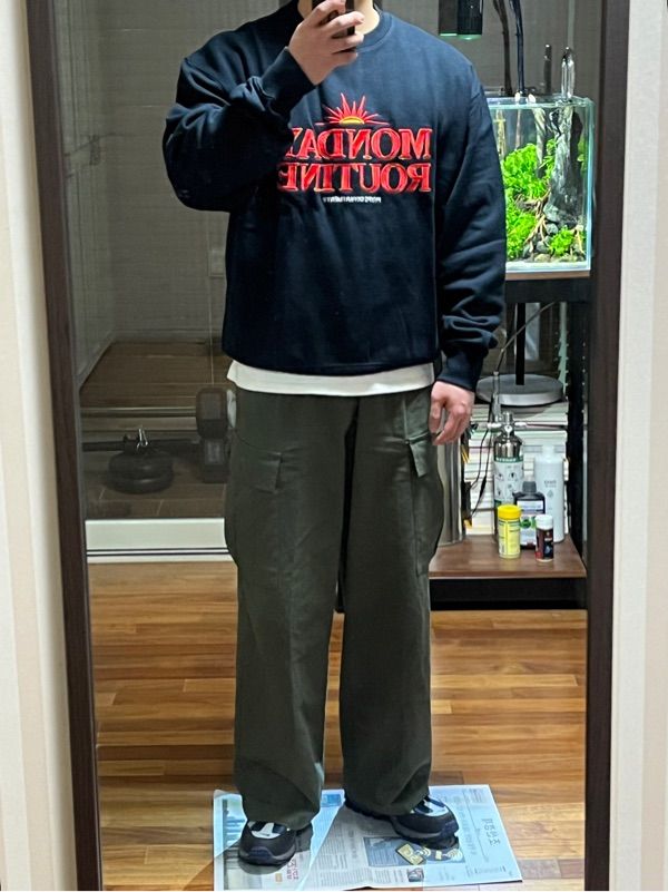 ◆Phyps Department◆ Monday Routine Stitch Hood_Indigo Blue PHYPS® MONDAY ROUTINE STITCH HOODIE INDIGO BLUE | KRAZZY