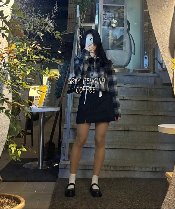 ジャケット KIRSH Small Check Crop Jacket Gray KKQWCJK501M MUSINSA | KIRSH Small Check Crop Jacket [Grey]