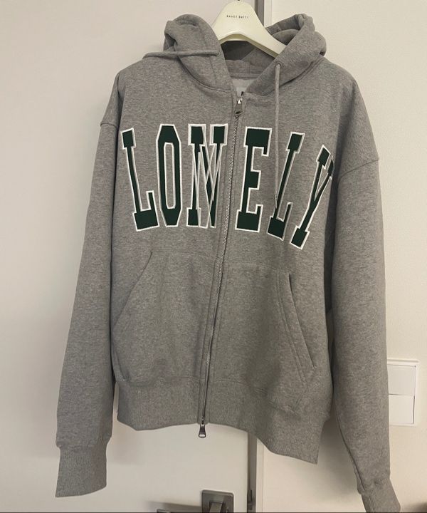 MUSINSA公式 | NOHANT LONELY/LOVELY FLUFF HOODIE ZIP-UP GRAY