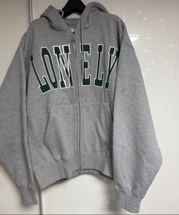 MUSINSA | NOHANT LONELY/LOVELY FLUFF HOODIE ZIP-UP GRAY