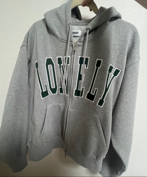 MUSINSA公式 | NOHANT LONELY/LOVELY FLUFF HOODIE ZIP-UP GRAY