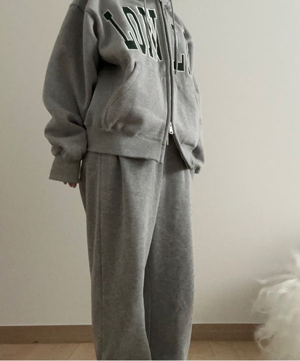 MUSINSA | NOHANT LONELY/LOVELY FLUFF HOODIE ZIP-UP GRAY