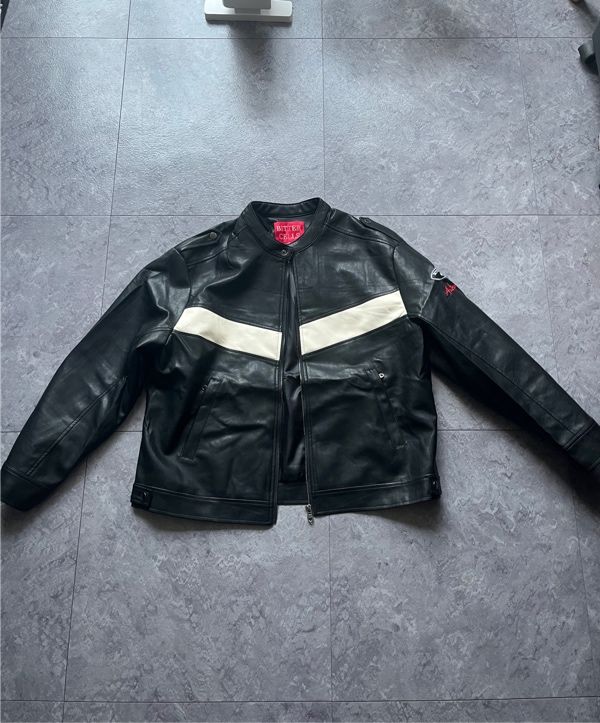 MUSINSA | BITTERCELLS Eco Leather Racing Jacket - Black