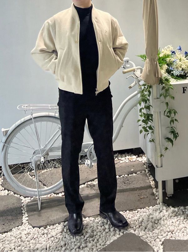 ジャケット・アウター SATUR PERCY COLLARLESS VARSITY JACKET ☆ SATUR☆ (W) PERCY COLLARLESS VARSITY JACKET (SATUR