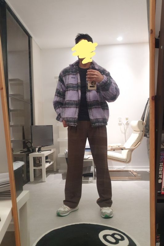 Thisisneverthat Mens Brushed Check Zip Jacket 'Yellow