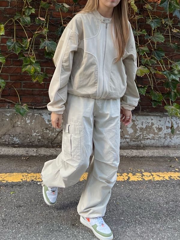 MUSINSA | SCULPTOR Wide Paratrooper Cargo Pants Coral Red