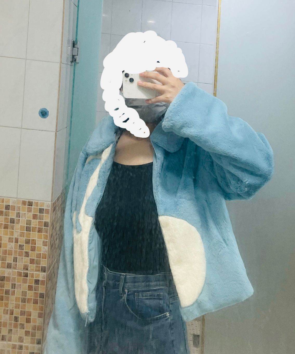 MUSINSA | KIRSH Big Cherry Boa Fur Jumper [Sky]