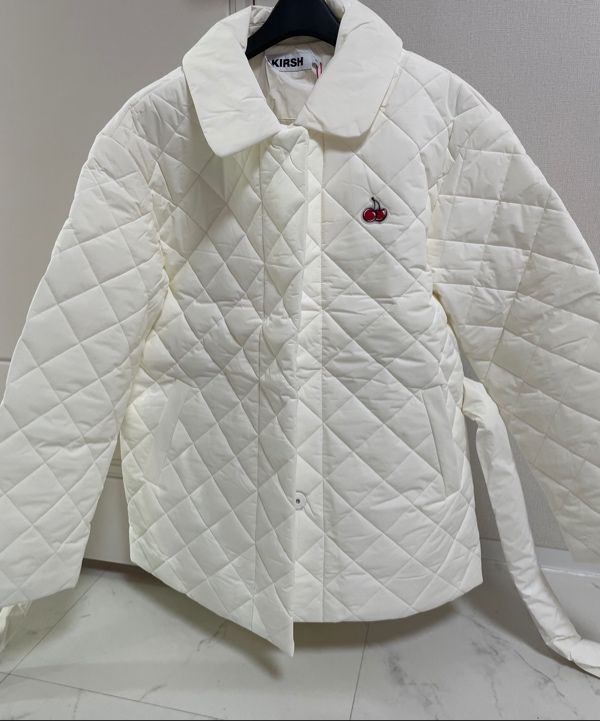 MUSINSA | KIRSH Cherry Loose-fit Quilted Jacket [Ivory]