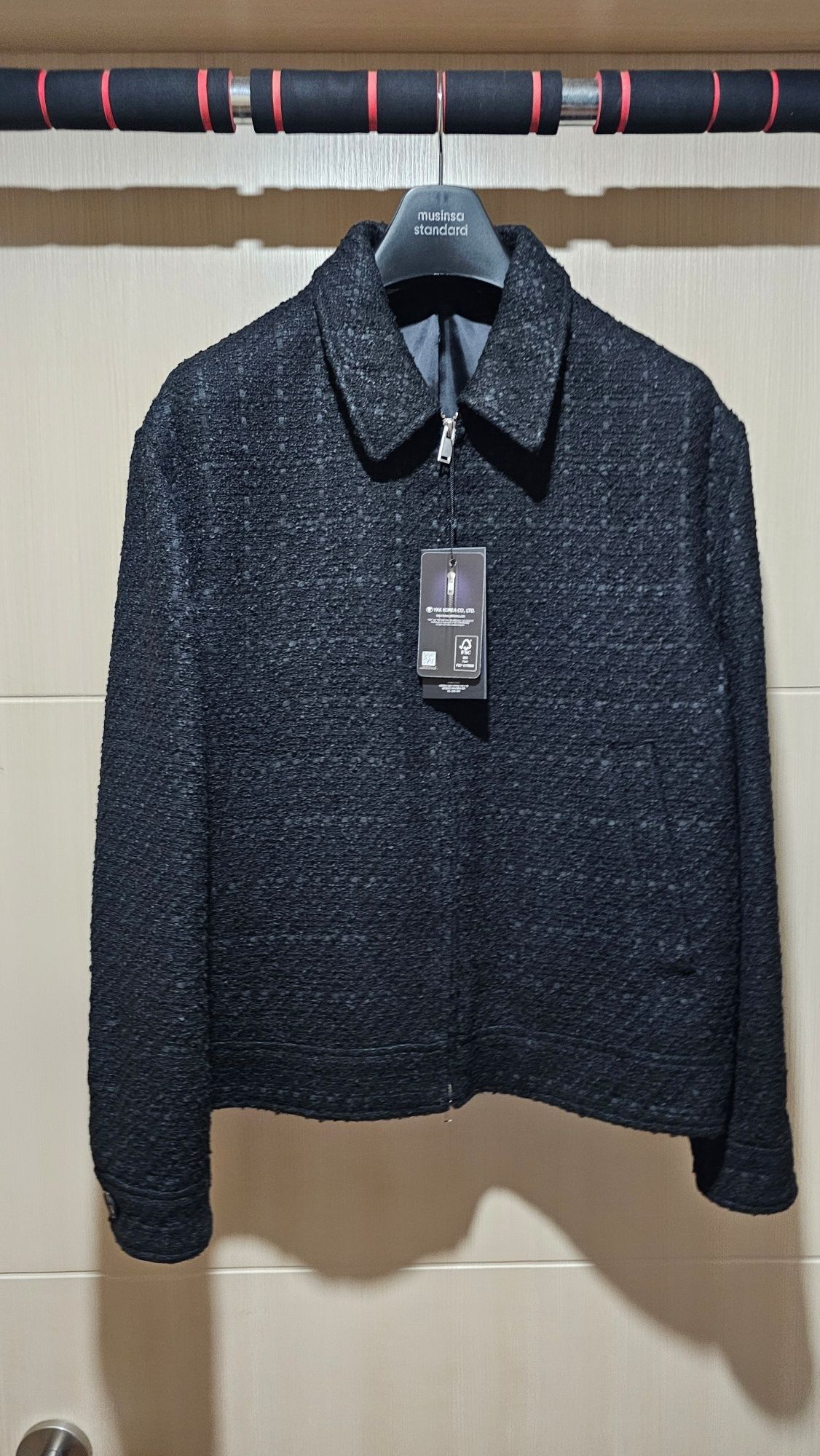 MUSINSA公式 | MUSINSA STANDARD Tweed Minimal Jacket_Black