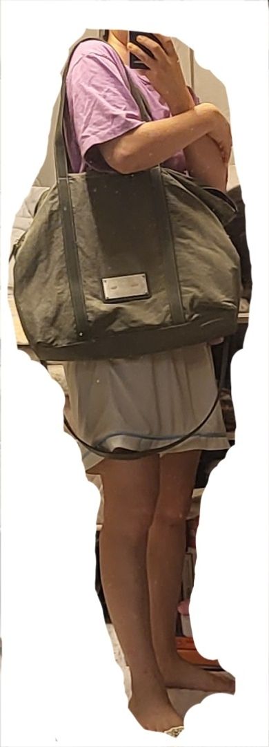 MUSINSA公式 | MATIN KIM FABRIC NEW SHOPPER BAG IN KHAKI