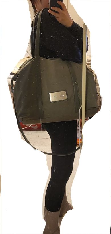 MUSINSA公式 | MATIN KIM FABRIC NEW SHOPPER BAG IN KHAKI