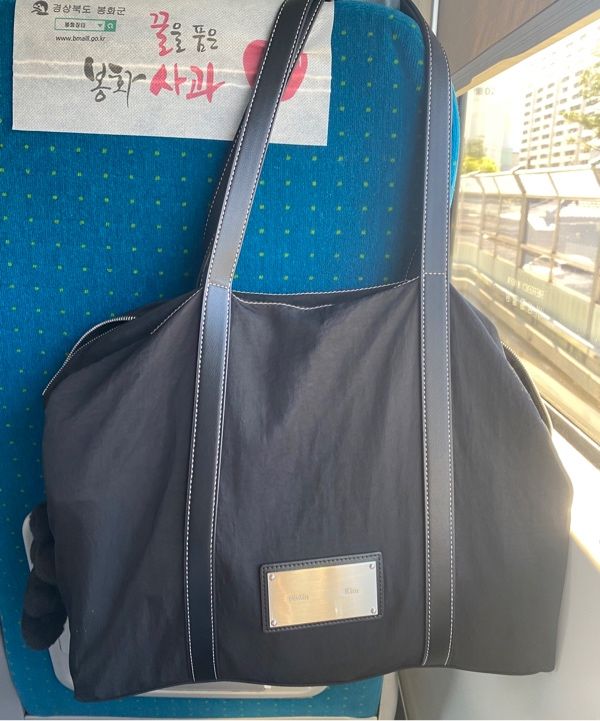 MUSINSA公式 | MATIN KIM FABRIC NEW SHOPPER BAG IN BLACK