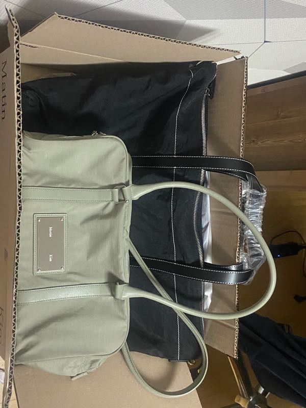 【Matin Kim】FABRIC NEW SHOPPER BAG ブラック MK2400BG025MBB_2.jpg