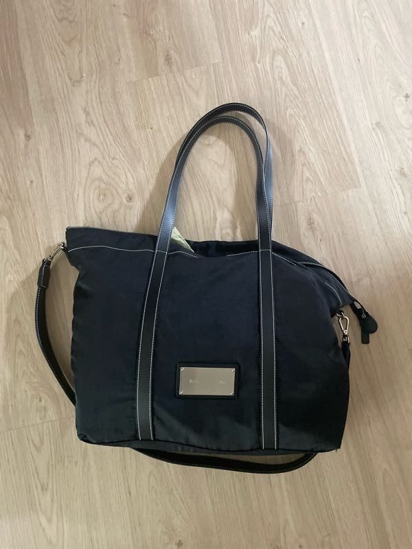 【Matin Kim】FABRIC NEW SHOPPER BAG ブラック ☆MATIN KIM☆ FABRIC NEW SHOPPER BAG 韓国発 ショルダーバッグ
