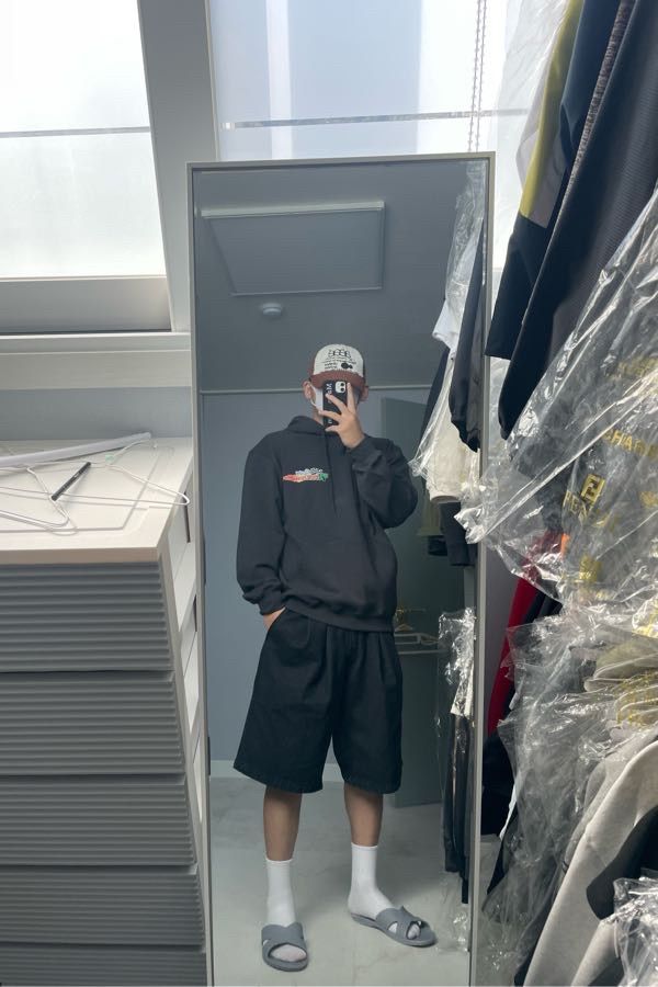 MUSINSA | YESEYESEE Racing 22 hoodie gray