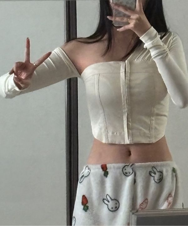 MUSINSA | NOT YOUR ROSE Monica Top (Beige)