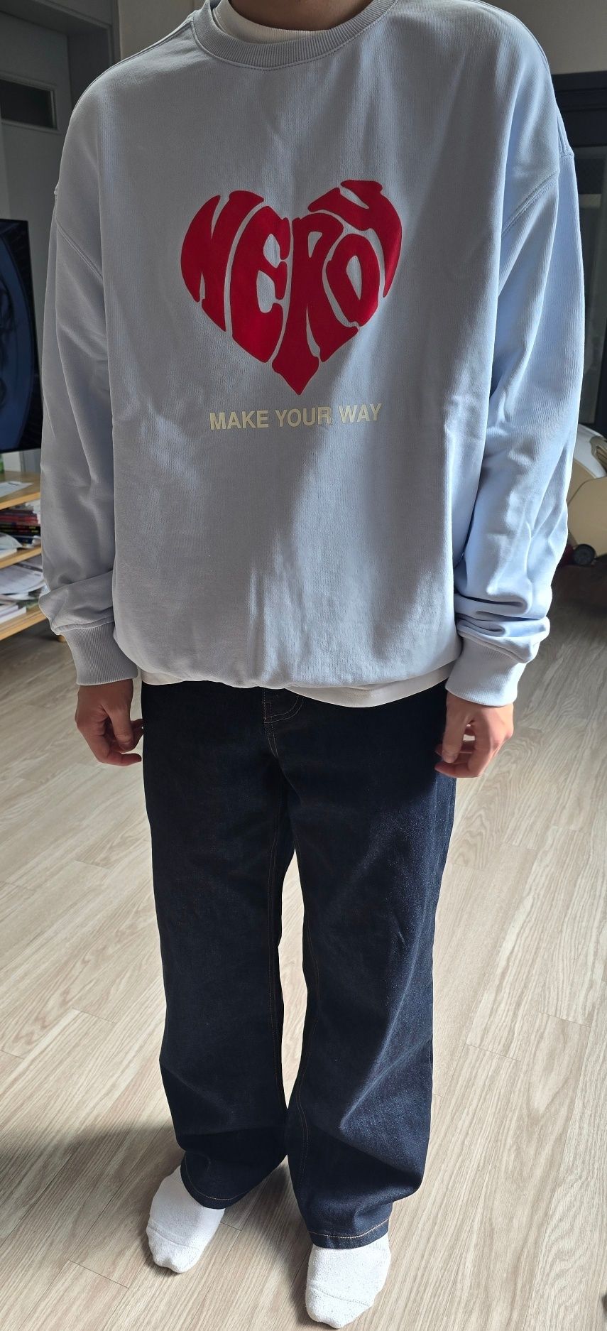 MUSINSA | NERDY Souffle Sweatshirt Cream