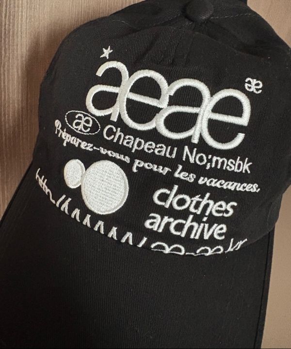 MUSINSA公式 | AEAE WEB LOGO 5PANNEL CAP [BLACK]