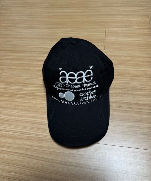 MUSINSA公式 | AEAE WEB LOGO 5PANNEL CAP [BLACK]