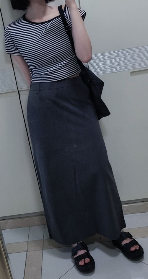 MUSINSA | MUSINSA STANDARD WOMAN Women's Maxi Skirt [Black]
