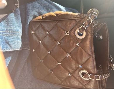 MUSINSA公式 | MATIN KIM STUD MINI QUILTING BUCKET BAG IN BROWN