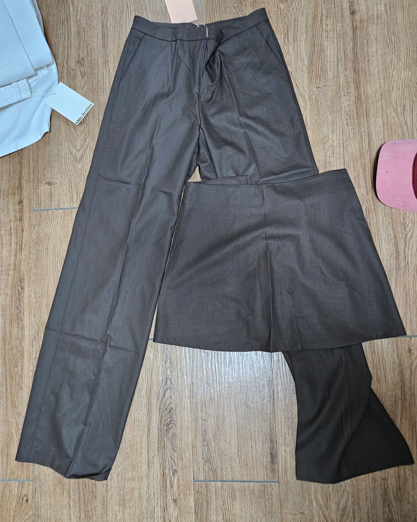 ◆sinoon◆ 2 WAY LAYERED PANTS BROWN SN2C3BP004_BR MUSINSA | SINOON 2WAY LAYERED PANTS (BROWN)