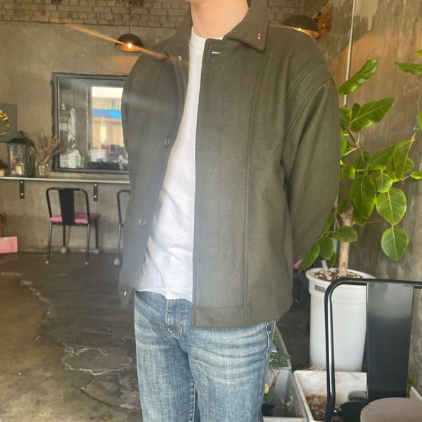 MUSINSA | ROMANTIC CROWN DOUBLE LAYER WOOL JACKET_KHAKI