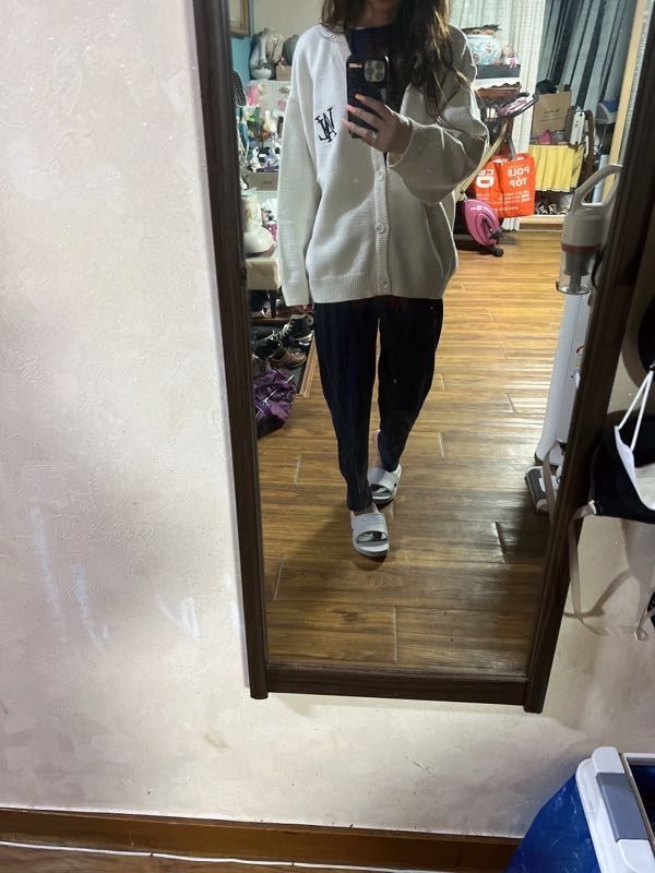 ジャケット WOOALONG Signature daily over fit knit cardigan NAVY Designer fashion, Seoul-fully created | W Concept