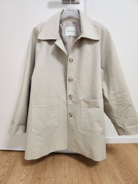 MUSINSA公式 | LAMINEZ ハーフトレンチコート - アイボリー