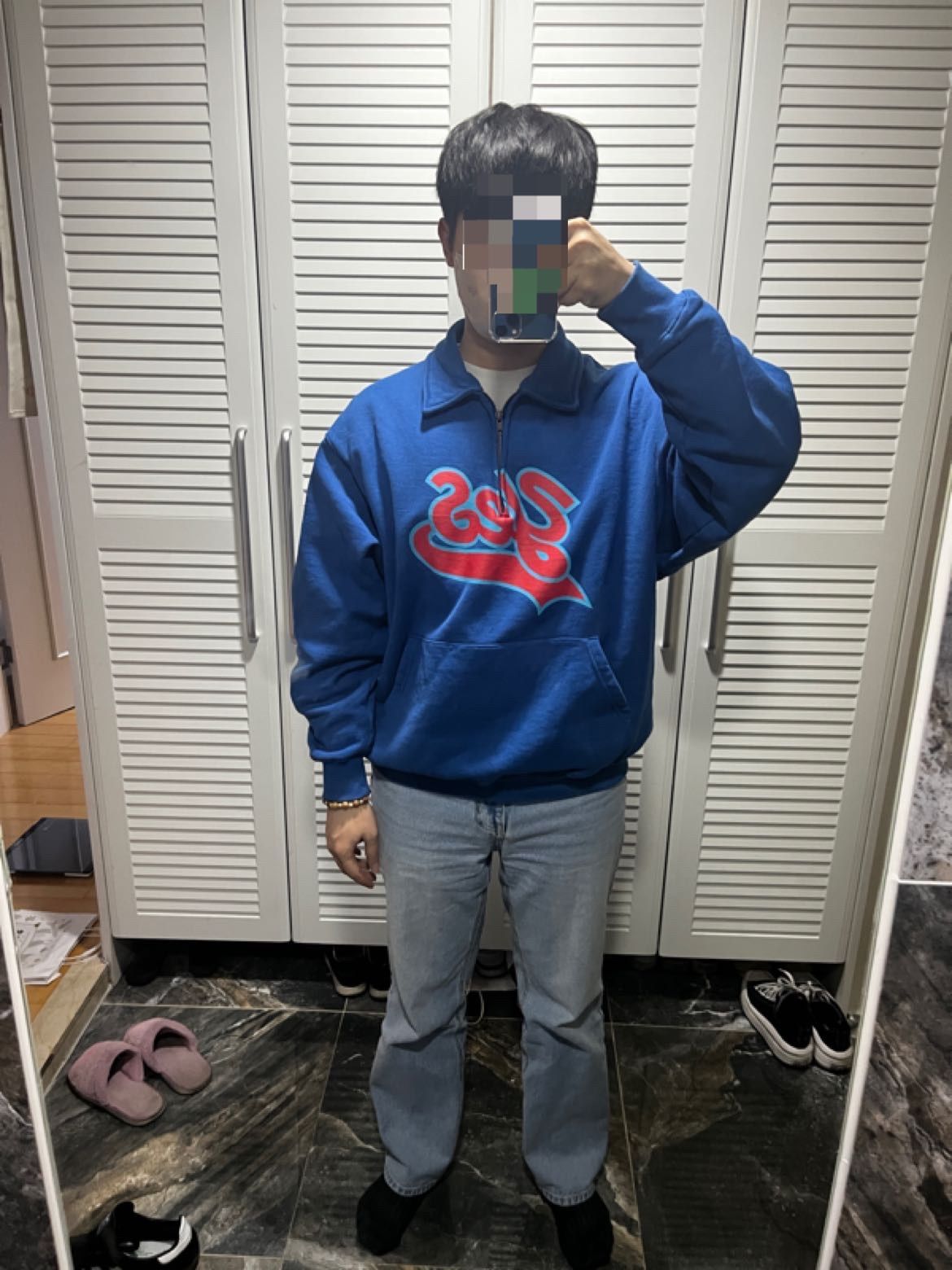 MUSINSA | YESEYESEE Tale Logo Half-zip Dark Olive