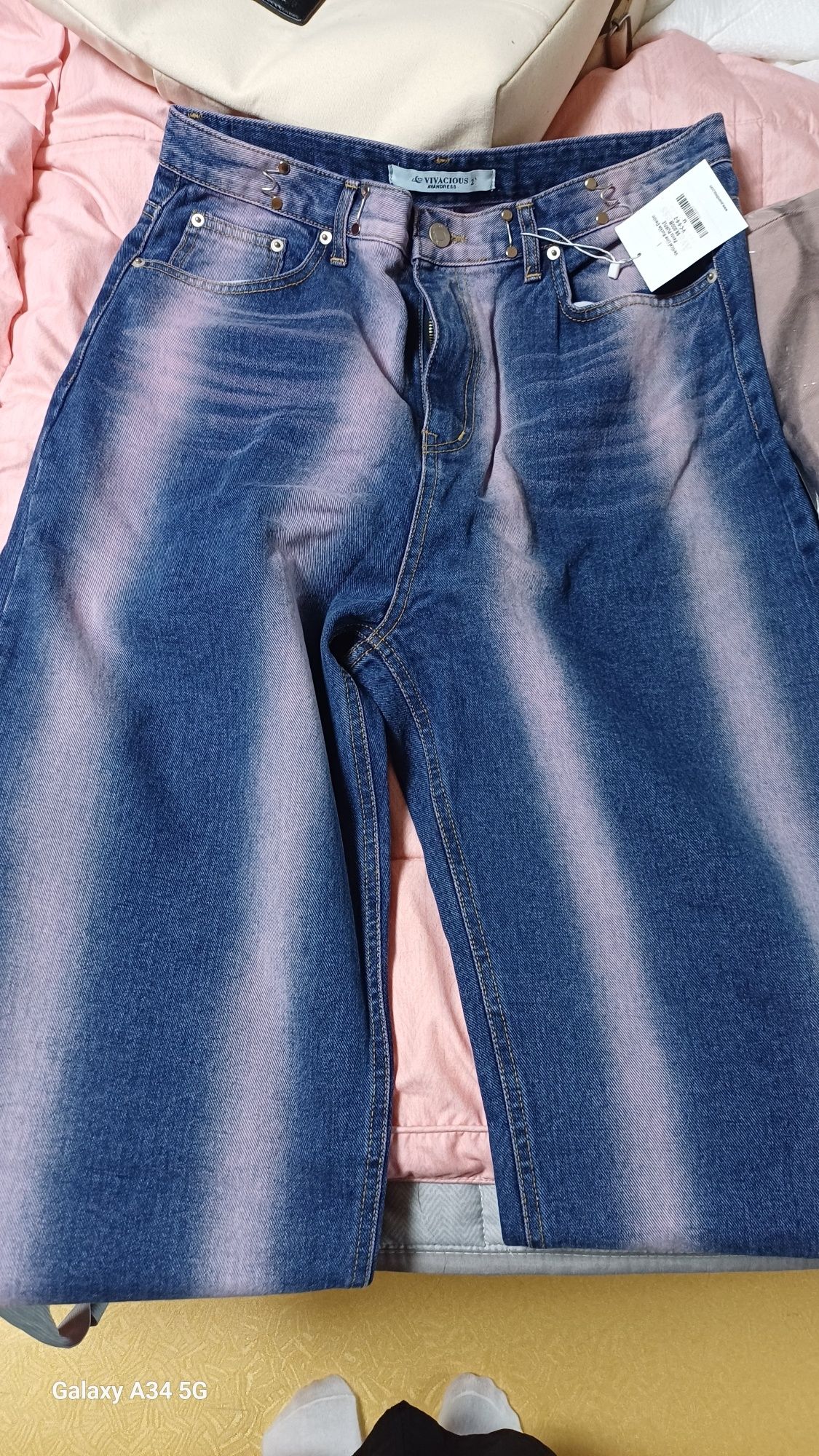 MUSINSA | AVANDRESS Vertical Line Buckle Denim Pants BLACK