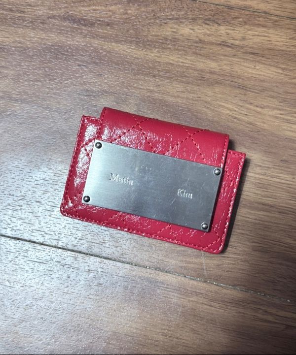 MUSINSA | MATIN KIM QUILTING ACCORDION WALLET IN RED