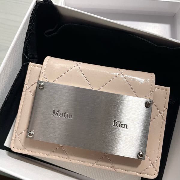 MUSINSA公式 | MATIN KIM QUILTING ACCORDION WALLET IN BEIGE